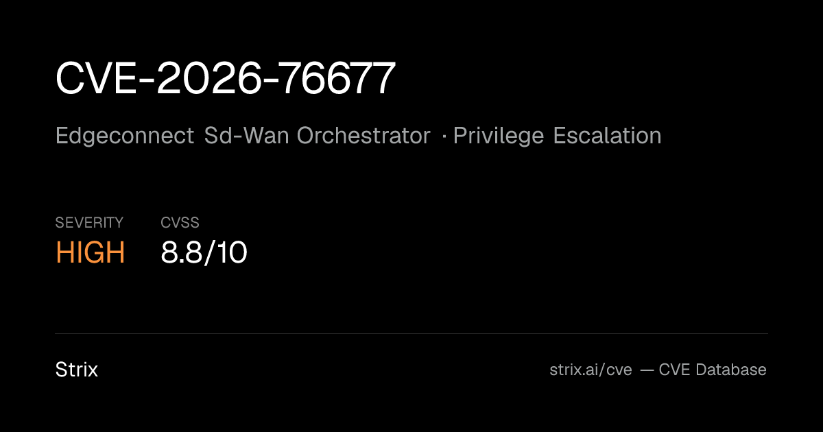 CVE-2026-76677: EdgeConnect SD-WAN Gateways Vulnerability