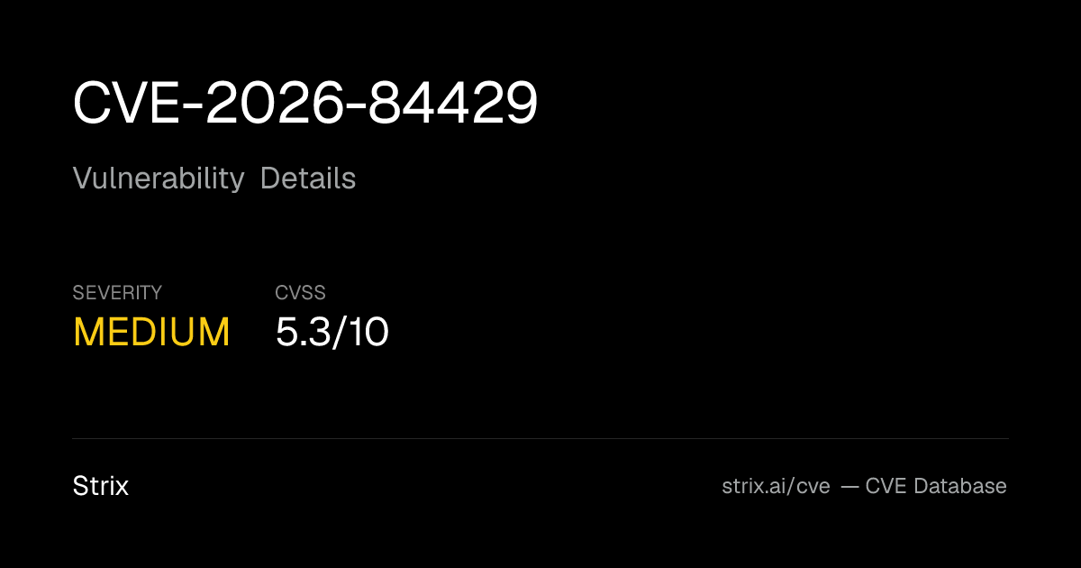 CVE-2026-84429: An issue was discovered in Django 6.1… (CVSS 5.3)
