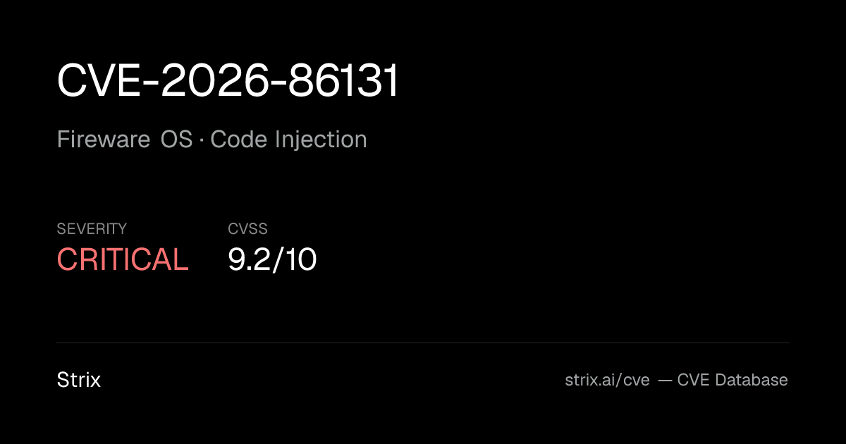 CVE-2026-86131: Fireware OS Code Injection (CVSS 9.2)